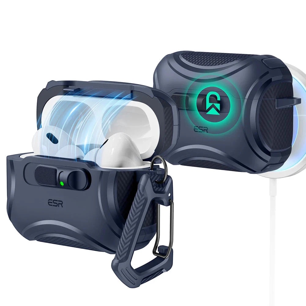 Levně ESR - Cyber FlickLock HaloLock - Apple AirPods Pro 3 - modrá