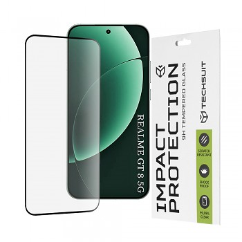 Techsuit - 111D celoplošné / celolepicí sklo - Realme GT 8 Pro - černé