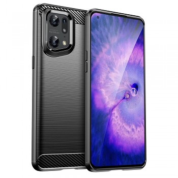 Techsuit - karbonový silikon - Oppo Find X5 Pro 5G - černý