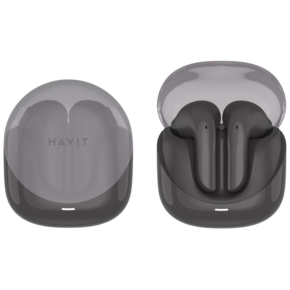 Havit – bezdrátová sluchátka Modern Buds (TW974) – pro hraní her, s mikrofonem, Bluetooth 5.3, TWS, ENC, USB-C, 400mAh – černá