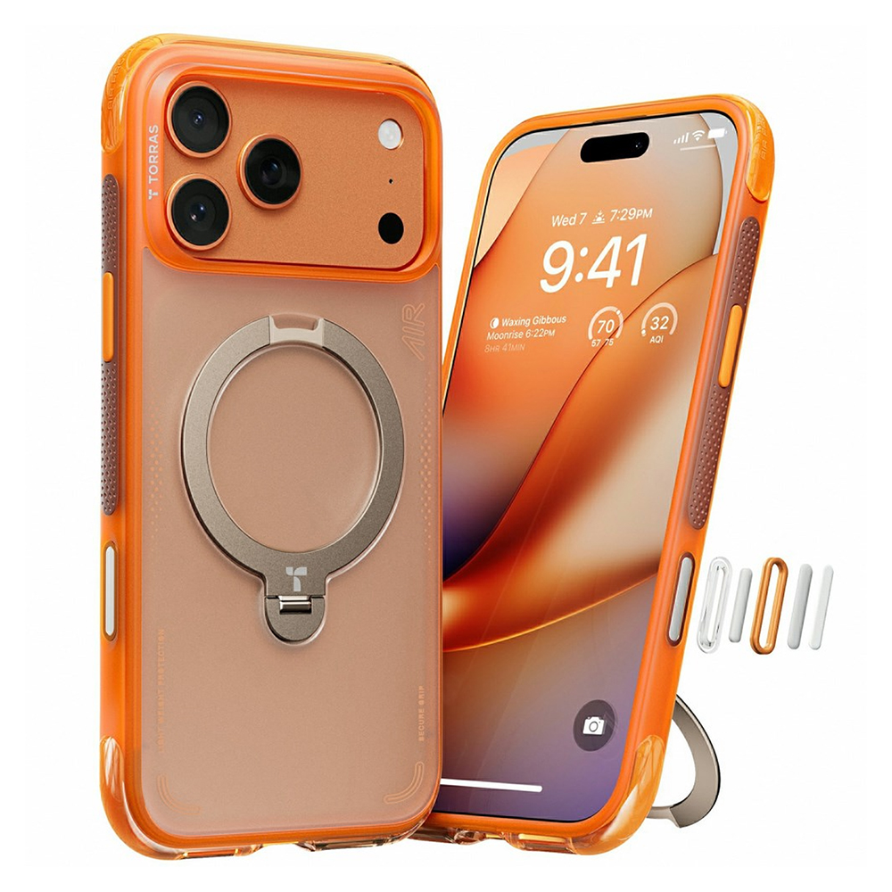 Levně Torras - Ostand Spin Air Series - iPhone 17 Pro - Horizon Orange