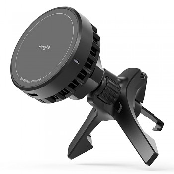 Ringke - držák do auta s bezdrátovým nabíjením Peltier - magnetický, Qi2, do větrací mřížky, 25W - černý