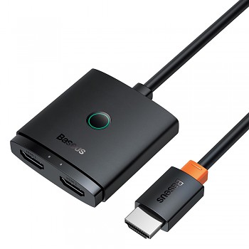 Baseus - obousměrný adaptér AirJoy (B01331105111-01) - HDMI na 2x HDMI, 4K@60Hz, 1m - černý