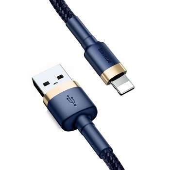 Baseus - datový kabel Cafule (CALKLF-CV3) - USB na Lightning, QC3.0, 1.5A, 2m - modro-zlatý