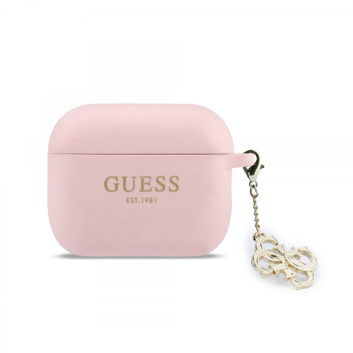 Levně Silikonové pouzdro Guess 4G Charm pro AirPods Pro 3 Pink