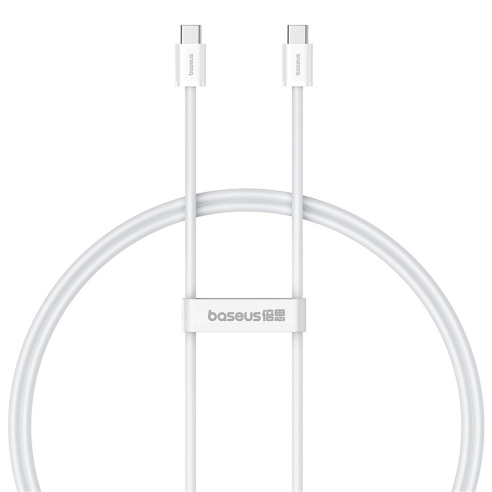 Levně Datový kabel Baseus (P10365200211-03) – Type-C na Type-C, 100W, 1m – Moon White