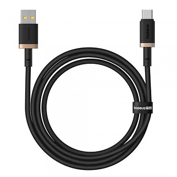 Baseus – datový kabel řady Dura (P10377802U01-00) – USB na typ C, rychlonabíjení, 60W, 480Mbps, nylon, 1m – zlatá / černá
