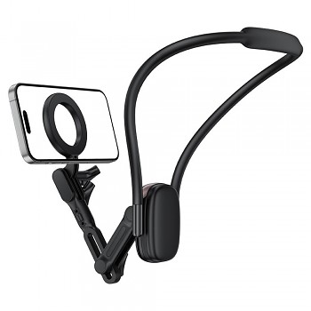 Acefast - držák telefonu na krk (E32) - magnetický úchyt pro GoPro, telefon, 360° nastavitelný, bezpečné uchycení, silné magnety - černý