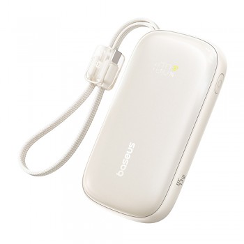 Baseus - powerbanka EnerFill FC21 Qpow 3 Ultra (E0027P01) - odpojitelný kabel, 20000mAh, 45W, USB, USB-C - Natural Titanium