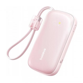 Baseus - powerbanka EnerFill FC21 Qpow 3 Ultra (E0027Q02) - odpojitelný kabel, 10000mAh, 45W, digitální displej - Nebula Pink