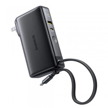 Baseus - Power Bank Nomos NT11 Omni (P10078807123-00) - s USB-C kabelem, 10000mAh, 67W, digitální displej - Cosmic Black