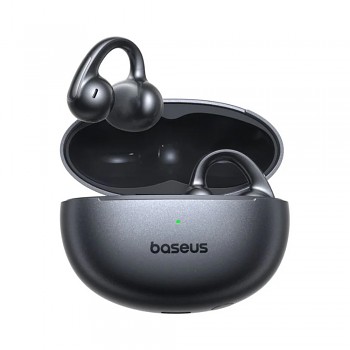 Baseus - bezdrátová sluchátka Bowie MC1 Pro (A0102503) - Bluetooth 6.0, Hi-Res, TWS, multipoint, otevřená klipová sluchátka - Cosmic Black