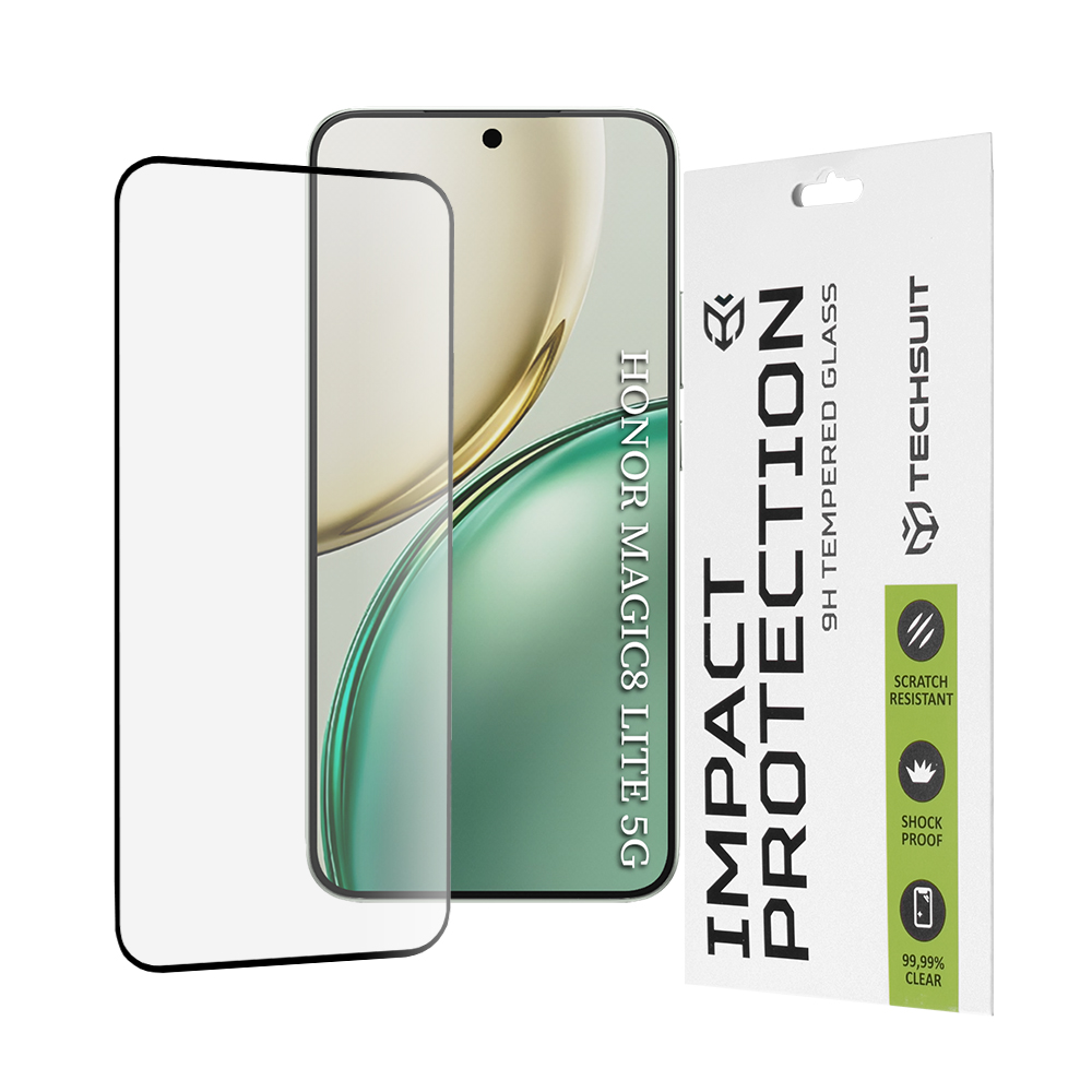 Levně Techsuit - 111D celoplošné / celolepicí sklo - Honor Magic8 Lite - černé