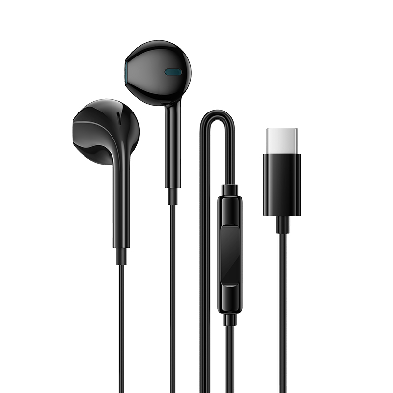 Levně Sluchátka Borofone BM100 Fuente s mikrofonem Type C (DAC) černé