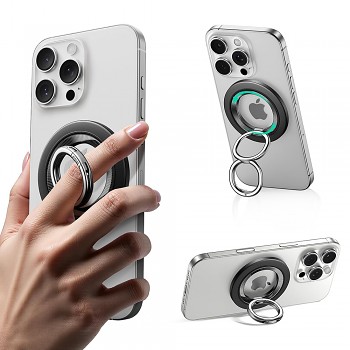 ESR – držák telefonu (2K6180161) – magnetický, 360°, 5,2mm ultratenký, s univerzálním kroužkem HaloLock – černý