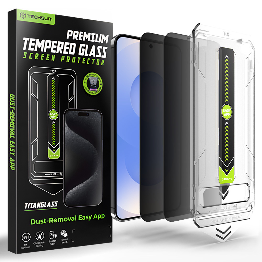 Levně Techsuit - [kompatibilní s odemykáním otiskem prstu] TitanGlass CrystalHD (2 kusy) - Samsung Galaxy S26 - Soukromí