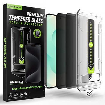 Techsuit - [kompatibilní s odemykáním otiskem prstu] TitanGlass CrystalHD (2 balení) - Samsung Galaxy S26 Plus - soukromí