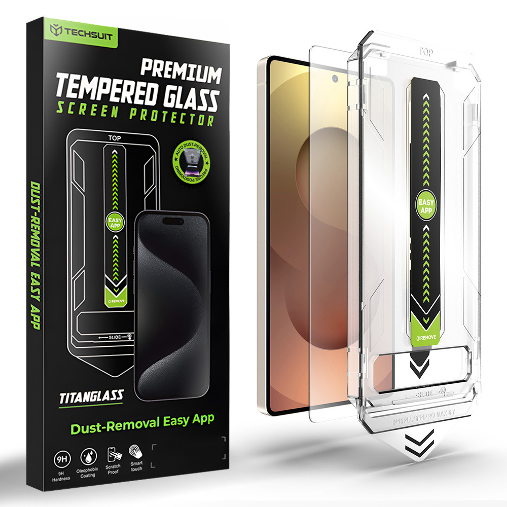 Levně Techsuit - [kompatibilní s odemykáním otiskem prstu] TitanGlass CrystalHD - Samsung Galaxy S26 Ultra - čirý