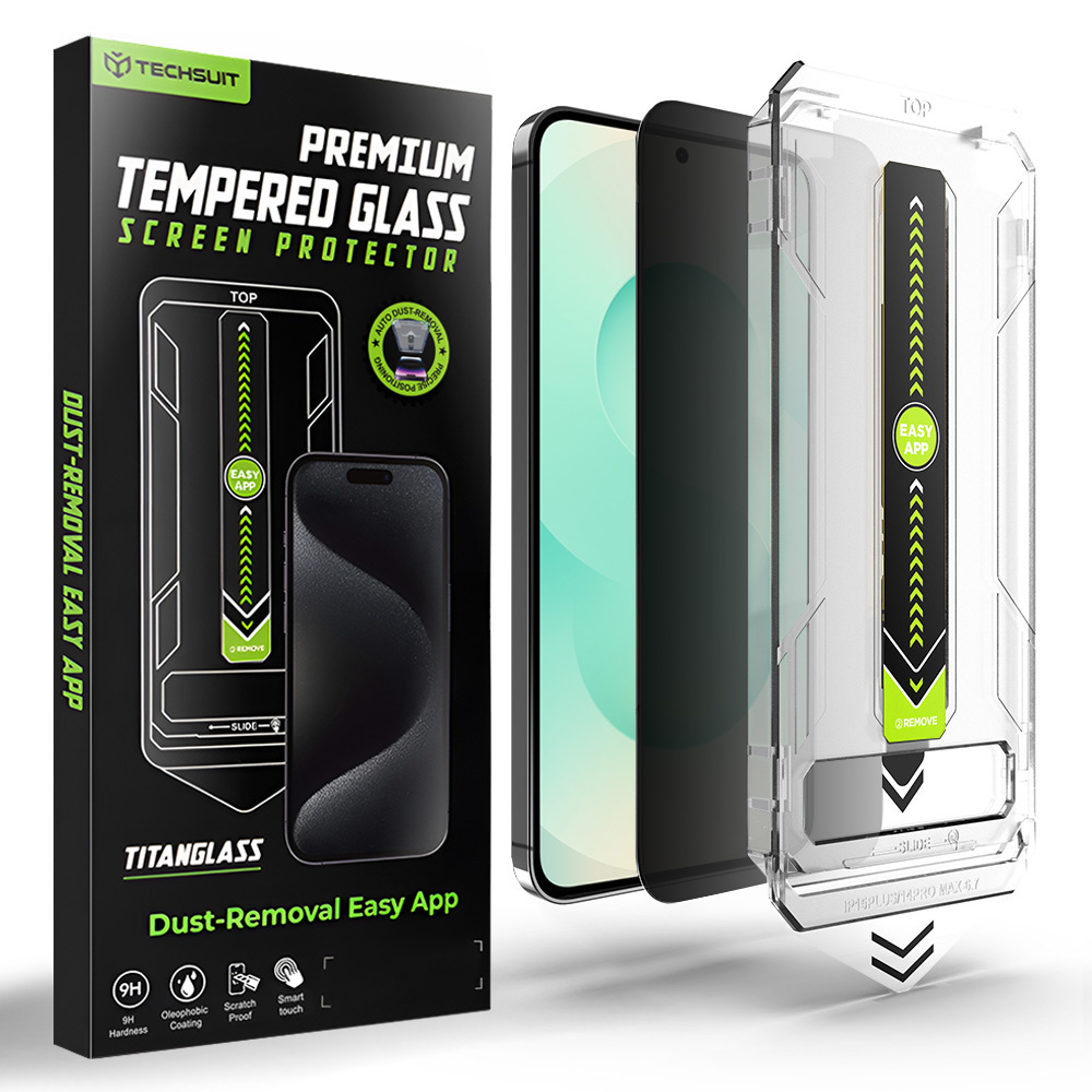 Levně Techsuit - [kompatibilní s odemykáním otiskem prstu] TitanGlass CrystalHD - Samsung Galaxy S26 Plus - Privacy