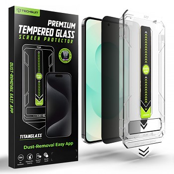 Techsuit - [kompatibilní s odemykáním otiskem prstu] TitanGlass CrystalHD - Samsung Galaxy S26 Plus - Privacy