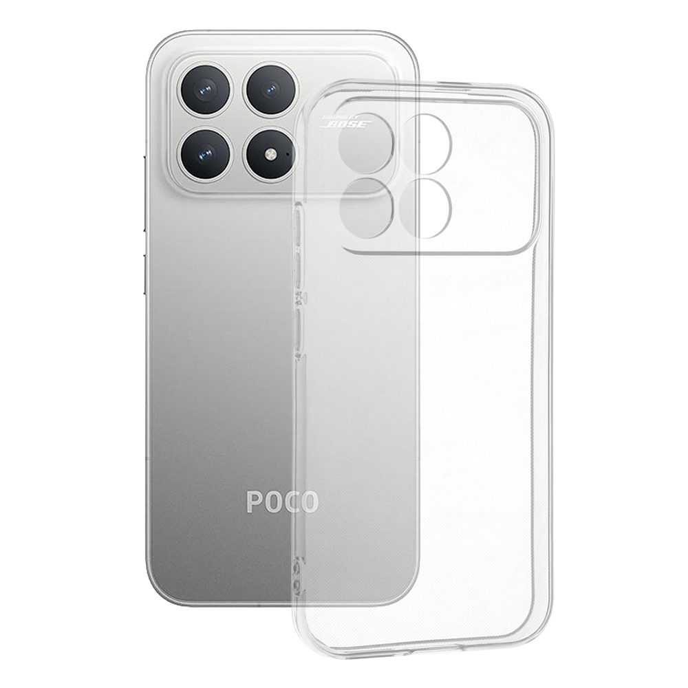 Levně Techsuit – čirý silikon – Xiaomi Poco F8 Pro – průhledný