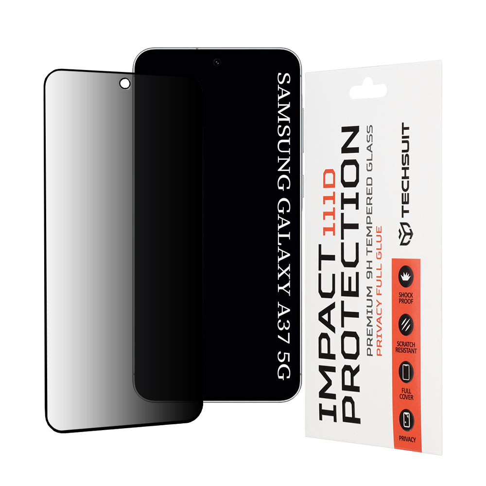 Levně Techsuit - 111D Privacy Full Glue - Samsung Galaxy A37 5G - Black