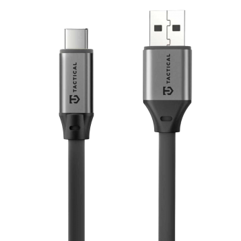 Datový kabel Tactical Fat Man 2.0 USB-A/USB-C 1m Grey