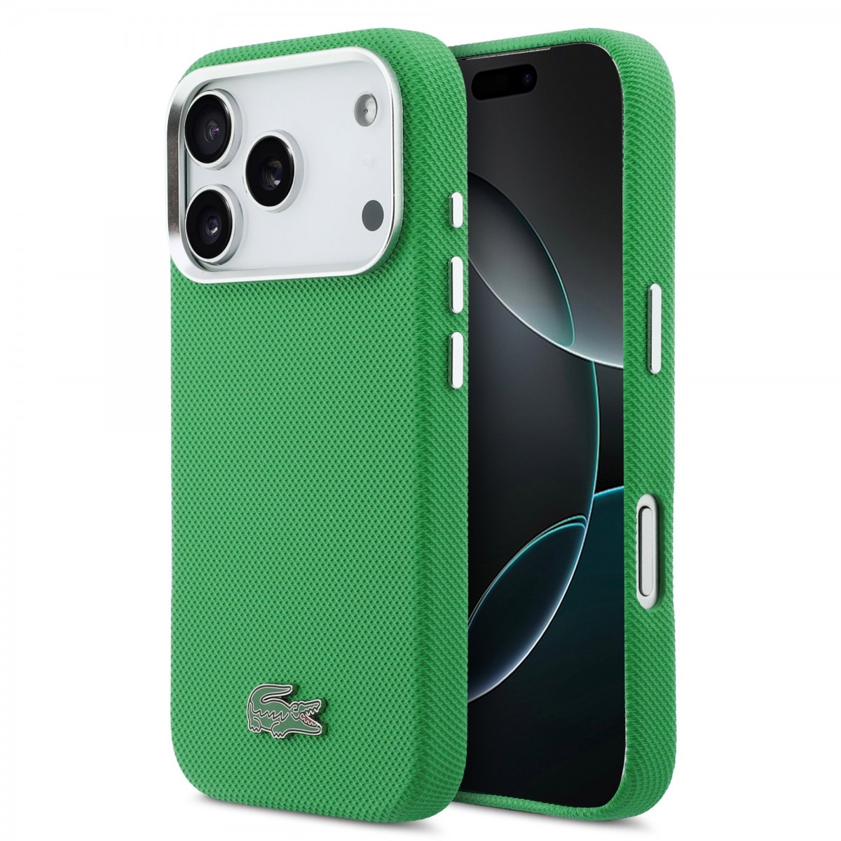 Levně Zadní kryt Lacoste Iconic Petit Pique Metal Logo MagSafe pro iPhone 17 Pro Green
