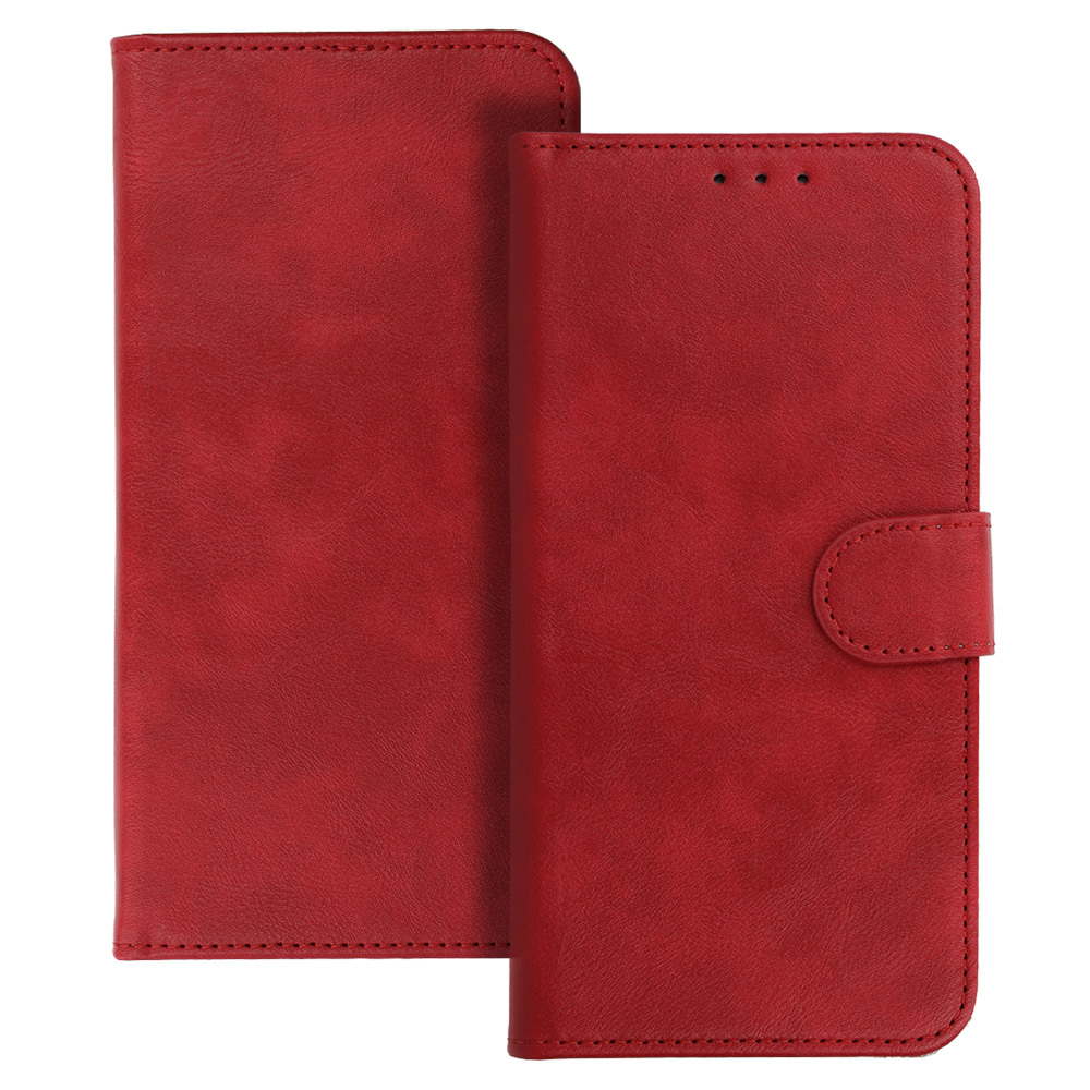 Levně Univerzální knížkové pouzdro COMMON (SIZE XXL) pro Samsung S25 Ultra/S24 Ultra/M35/M23/A16 5G/Xiaomi Redmi 14C red