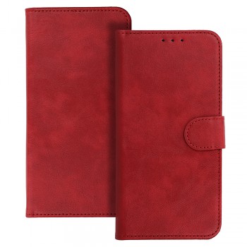Univerzální knížkové pouzdro COMMON (SIZE XXL) pro Samsung S25 Ultra/S24 Ultra/M35/M23/A16 5G/Xiaomi Redmi 14C red