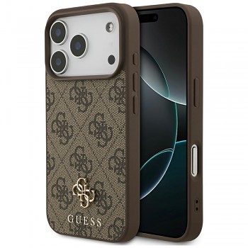 Guess – 4G malé a klasické logo MagSafe (GUHMP17LP4SM4MW) – iPhone 17 Pro – hnědé