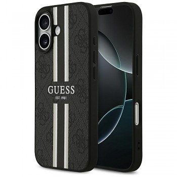 Guess - pevné pouzdro 4G Printed Stripes MagSafe (GUHMP17SP4RPSK) - iPhone 17 - černé