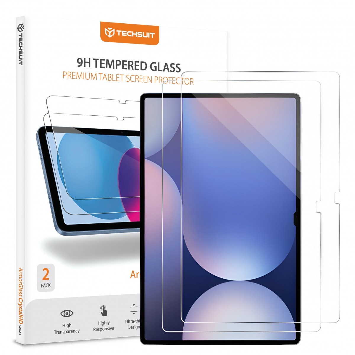 Levně Techsuit - ArmorGlass CrystalHD (2 kusy) - Samsung Galaxy Tab S9 Plus / S9 FE Plus / S10 Plus - čirá