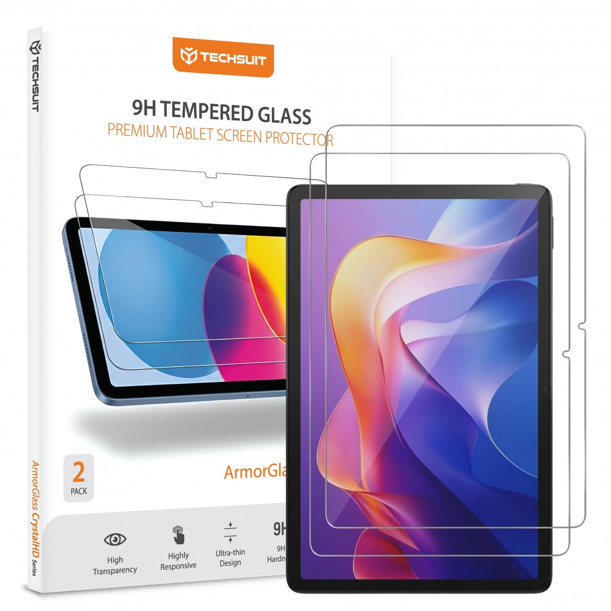 Levně Techsuit - ochranné sklo ArmorGlass CrystalHD (2 ks) - Xiaomi Redmi Pad 2 - čiré