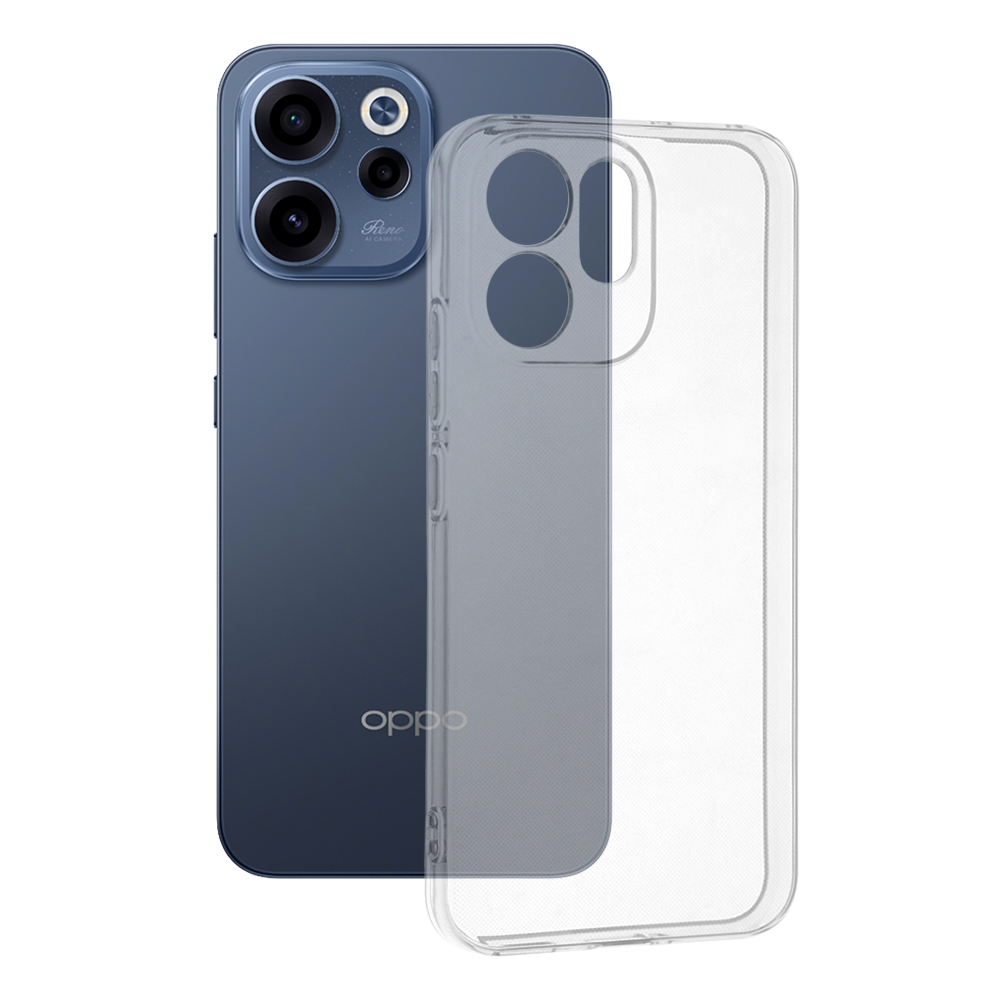 Levně Techsuit - průhledný silikonový kryt - Oppo Reno 15F / Reno15 FS 5G - transparentní