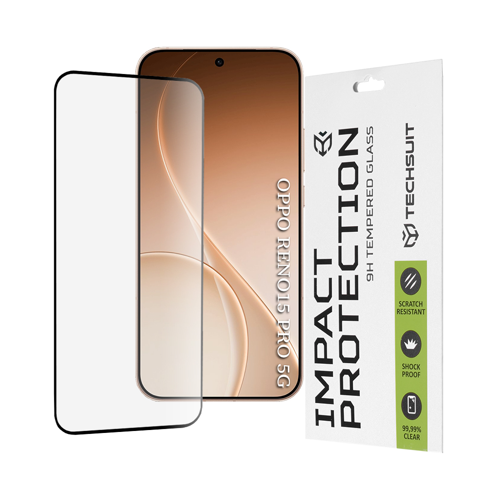 Levně Techsuit - 111D celoplošné / celolepící sklo - Oppo Reno15 Pro - černé