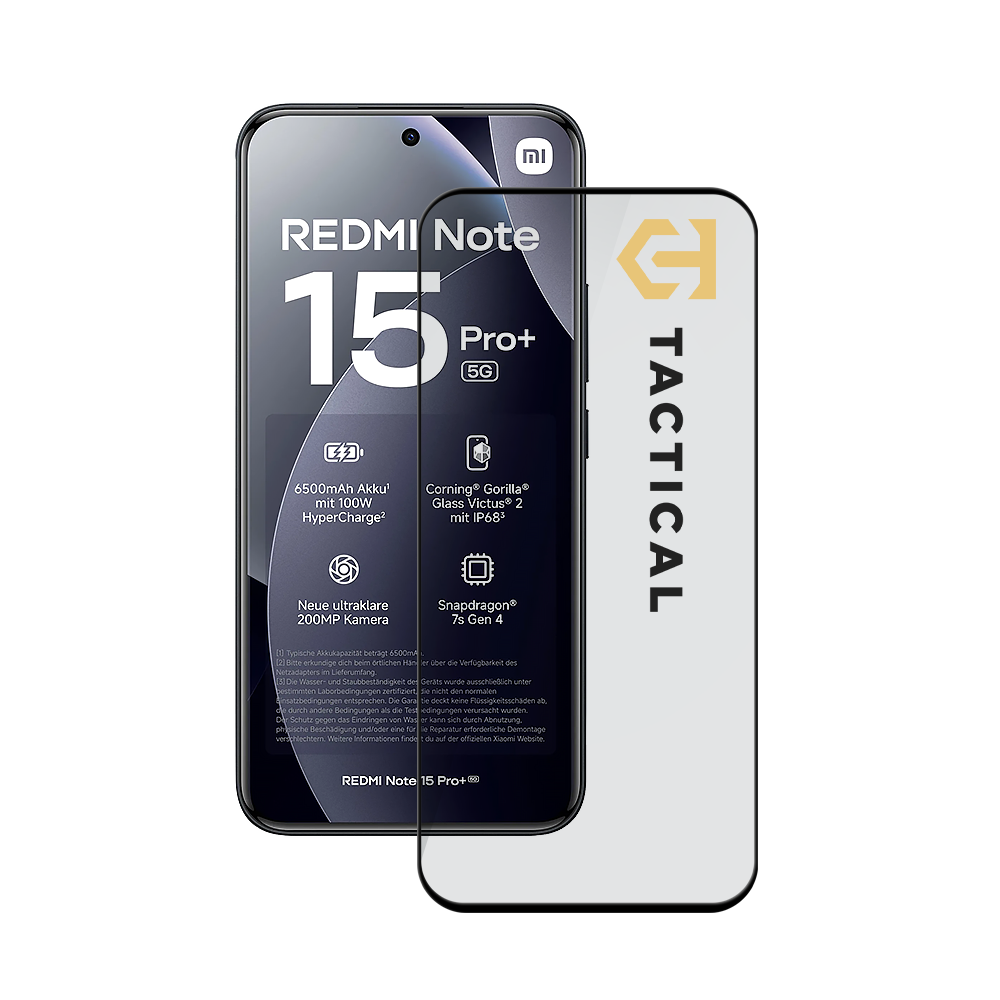 Levně Tvrzené sklo Tactical Glass Shield 5D pro Xiaomi Redmi Note 15 Pro+ 4G/5G Black