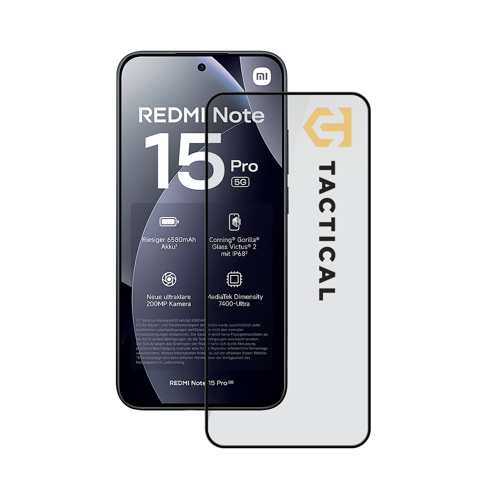 Levně Tvrzené sklo Tactical Glass Shield 5D pro Xiaomi Redmi Note 15 Pro 5G Black