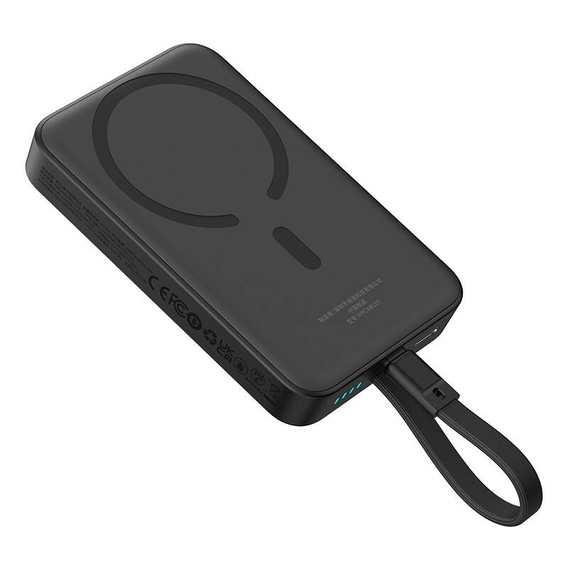 Levně Baseus - powerbanka Magnetic Mini (P1002210B113-00) - MagSafe, 2x USB-C, Lightning, 30 W, rychlé nabíjení, 10 000 mAh - černá