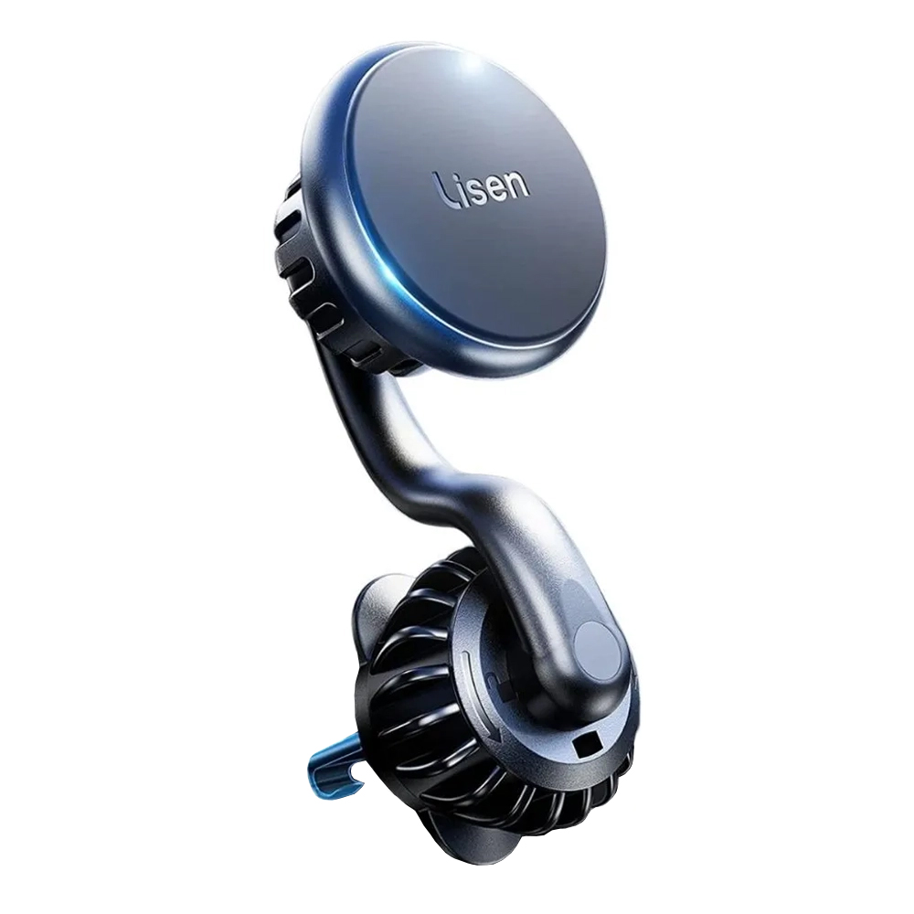 Levně Lisen - držák do auta (YL0222060002) - MagSafe, do mřížky ventilace, univerzální, s polohováním, bezpečné uchycení, magnety N52 - černá
