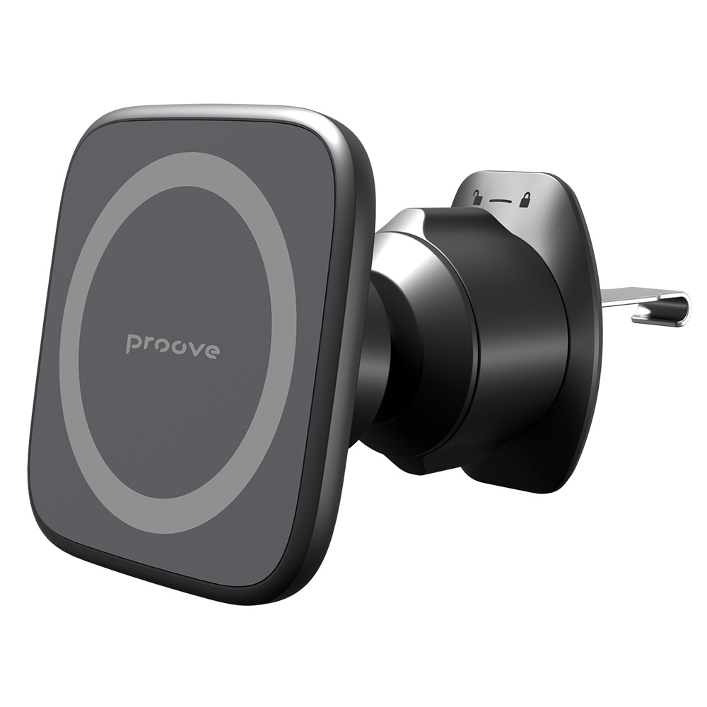 Levně Proove - držák do auta Block (CHMA00000001) - magnetický, do mřížky ventilace, se silikonovým povrchem, univerzální - černá