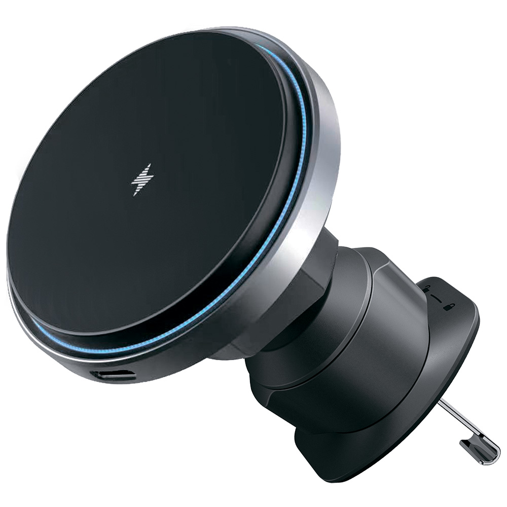 Levně Proove - Držák do auta s bezdrátovým nabíjením Magic Circle Pro (WHMP15010001) - MagSafe, do mřížky ventilace, 360, Qi2 15W, LED - černá