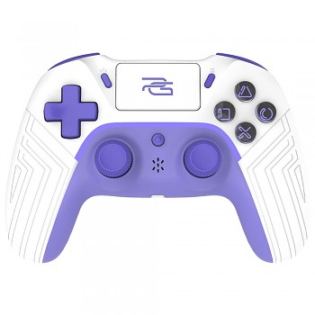 Proove - bezdrátový ovladač Skadi (WGSK00022016) - ergonomický, USB-C, AUX, touchpad, PS4, PC, Android, 600 mAh - bílá/fialová