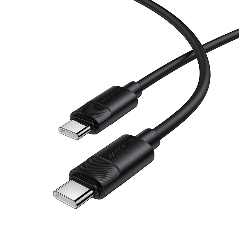 Levně Kabel Borofone BX123 Leya - Type C to Type C - PD 60W 3A 1 m černý