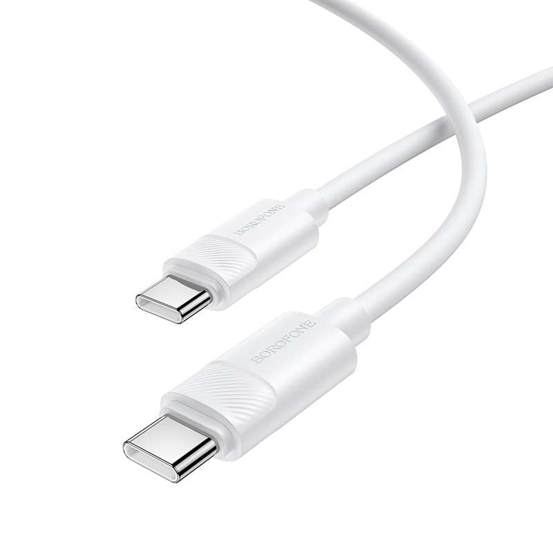 Levně Kabel Borofone BX123 Leya - Type C to Type C - PD 60W 3A 1 m bílý