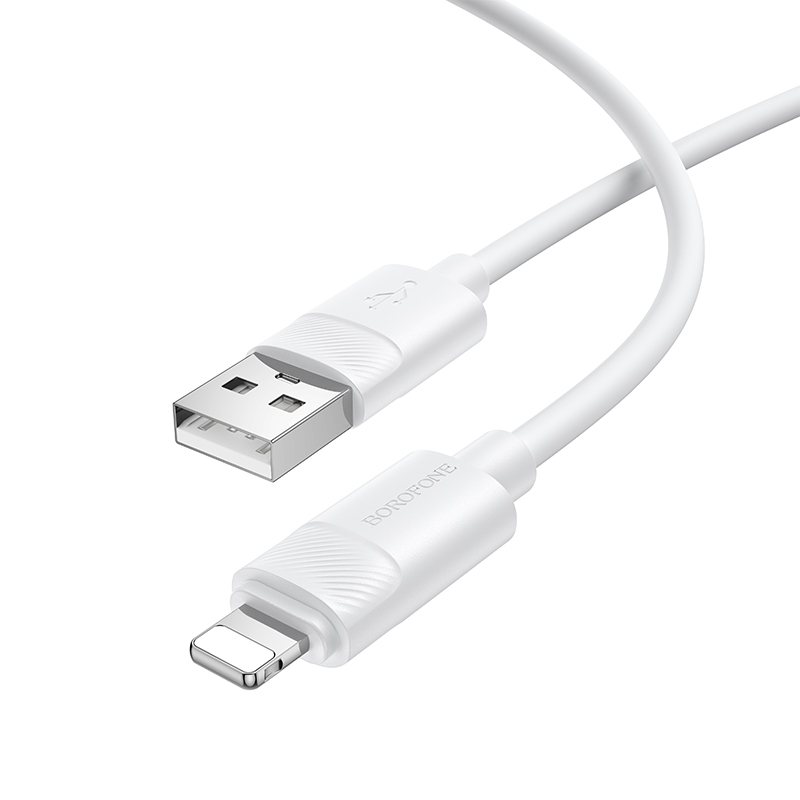 Levně Kabel Borofone BX123 Leya - USB to Lightning - 12W 2,4A 1 m bílý