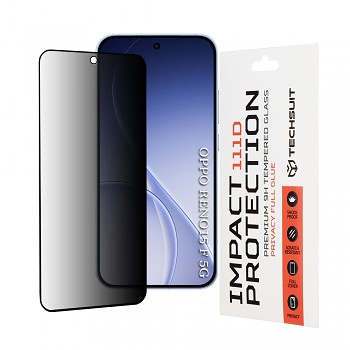Techsuit - 111D Privacy Full Glue ochranné sklo - Oppo Reno15 F / Reno15 FS 5G - černé