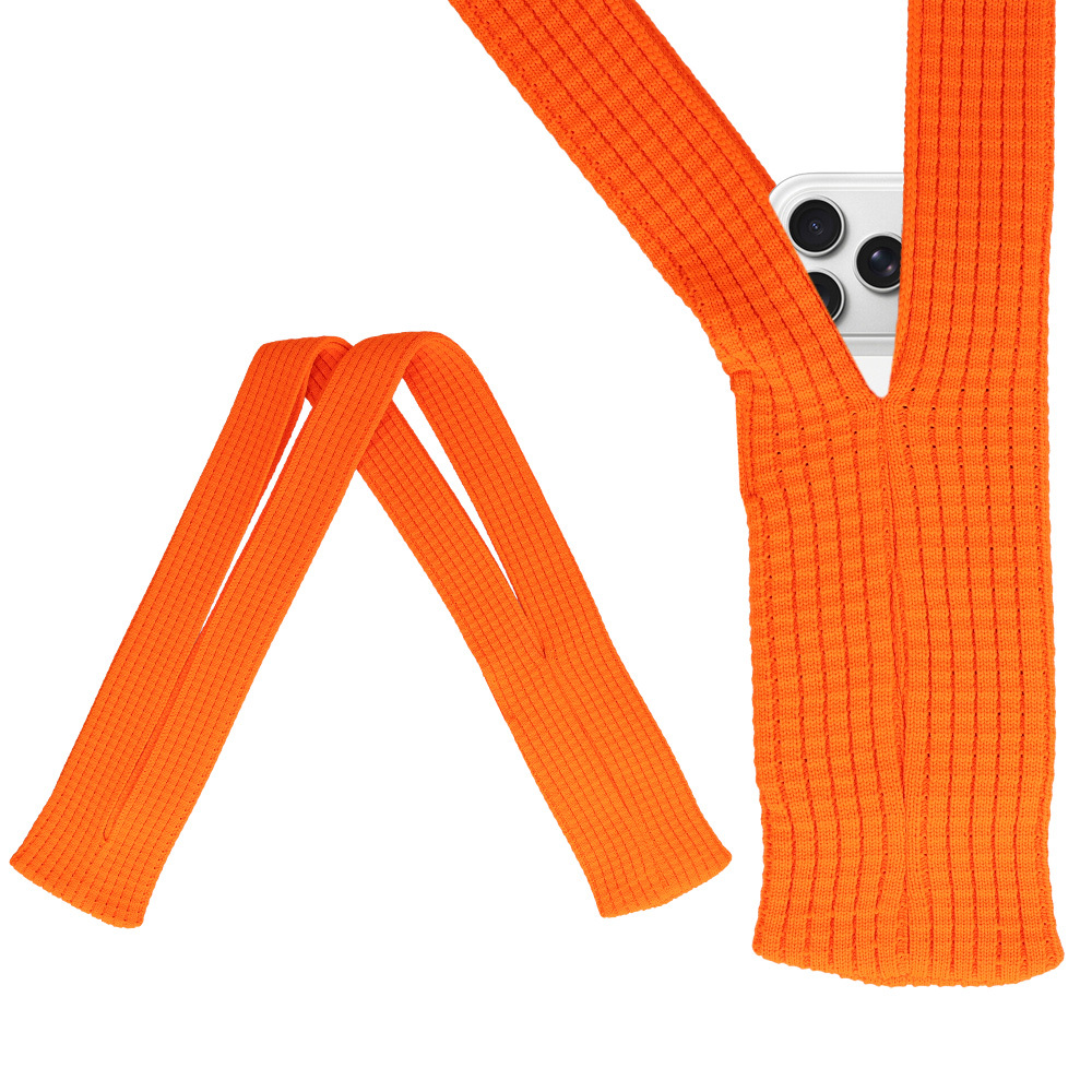 Levně Popruh s kapsou - oranžový