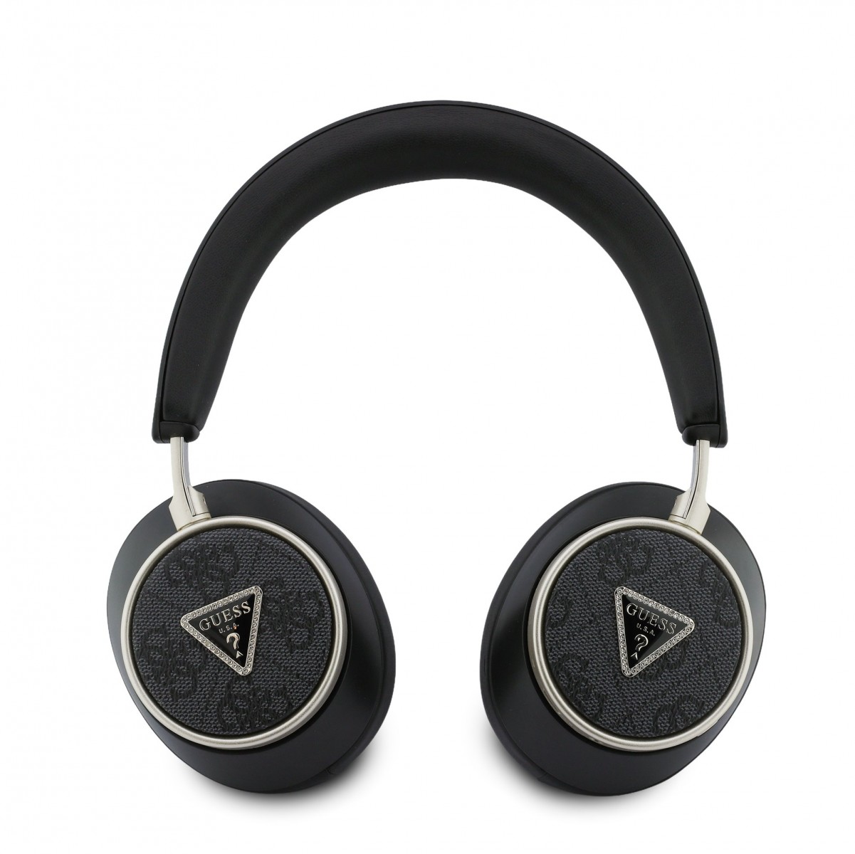 Bezdrátová Sluchátka Guess PU 4G Triangle Logo ENC Black