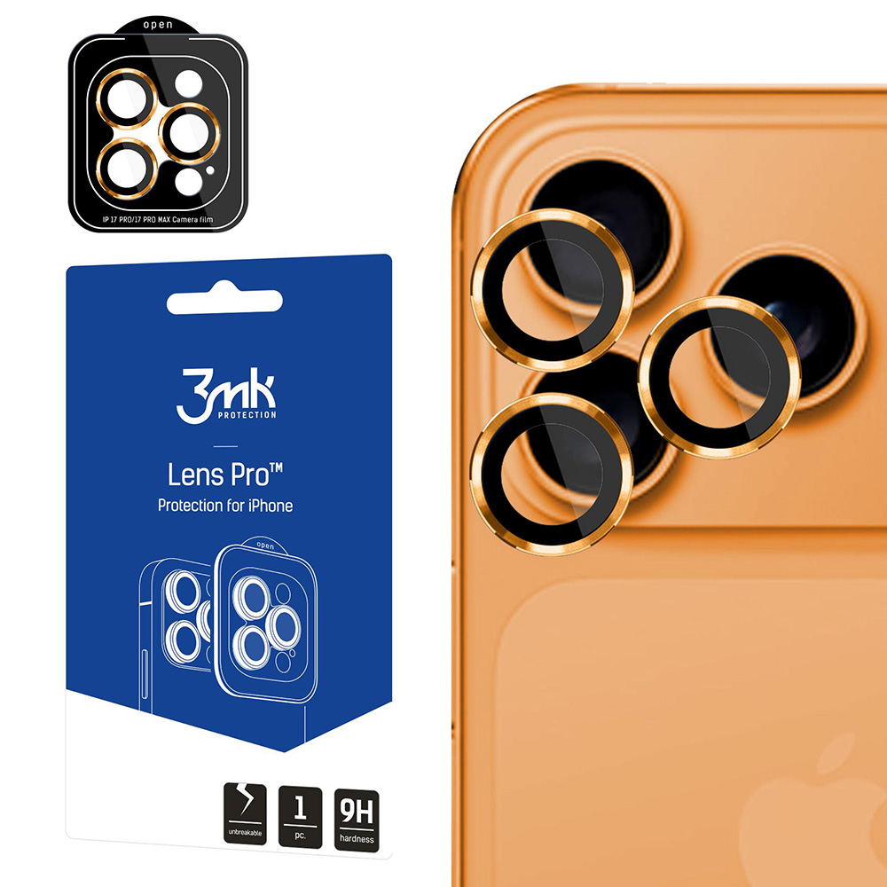 Levně 3mk - Lens Protection Pro - iPhone 17 Pro / iPhone 17 Pro Max - oranžová